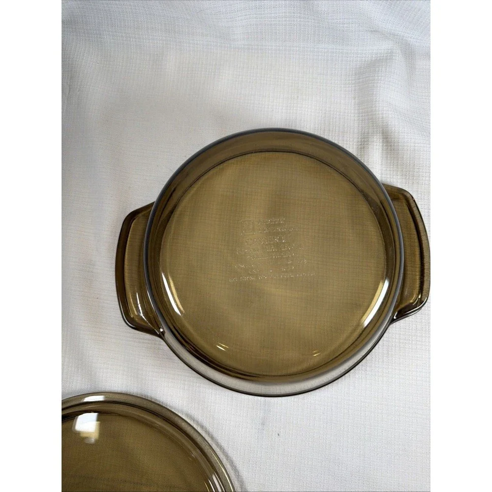 Vintage Anchor Hocking Amber Casserole Dish 1.5 Qt 1037 With Lid
